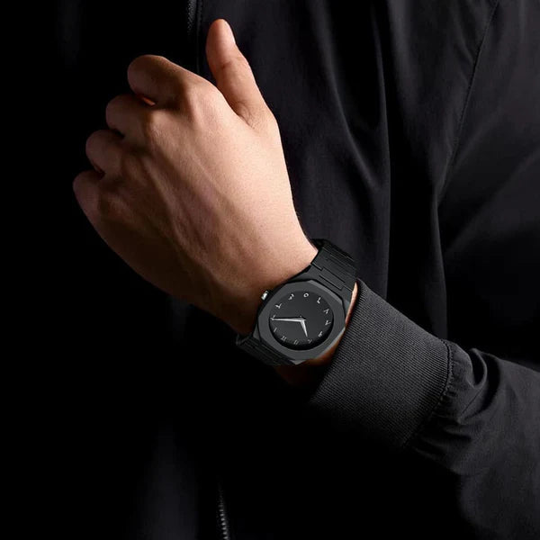 Stainless Steel Arabic Numeral Watch