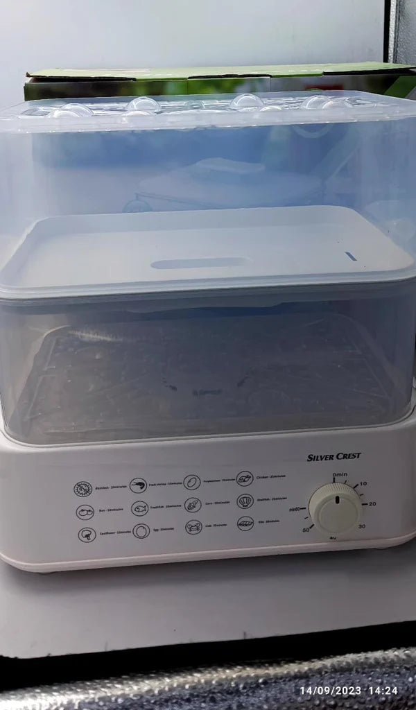 Electric Food Steamer & Defroster Healthy Cooking, 1500W, 2-Tier, Fast & Energy Saving
