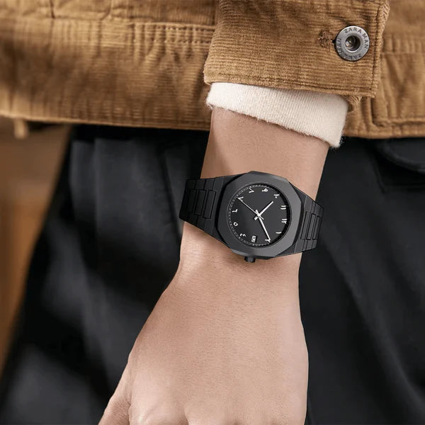 Stainless Steel Arabic Numeral Watch